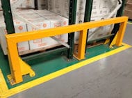 Steel Barriers to Protect Saraco Industrial Warehouse Racking